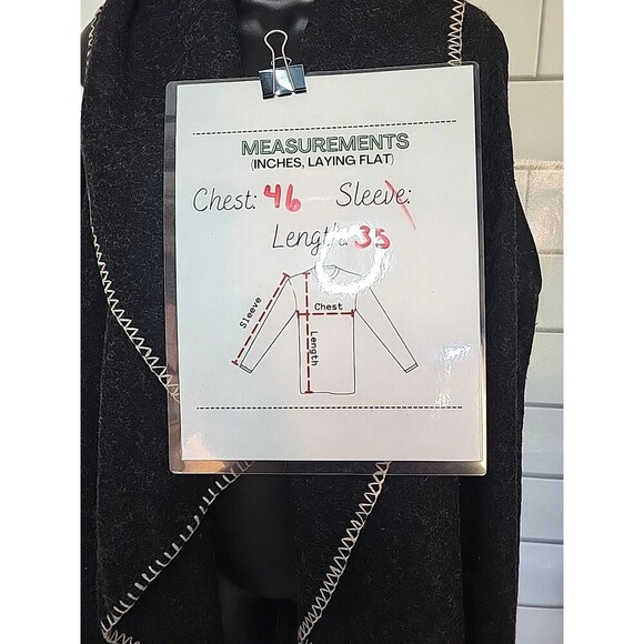 Occasionally Made Womens L Cape Wool Black Poncho Sweater Soft Comfy Casual Chic - Picture 9 of 9